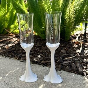 Ltd. Ed. Perrier Jouet 200th Anniversary Champagne Flutes By Daniel Arsham